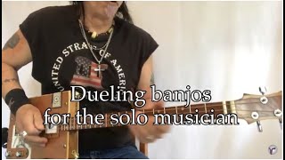 Dueling Banjos lesson for the solo 3 string Cigar Box Guitar player [upl. by Nikaniki149]