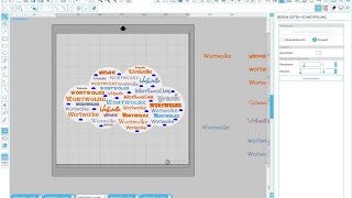 Silhouette Studio  Wortmosaik Worktwolke erstellen [upl. by Evoy]