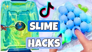 I Tried VIRAL TikTok Slime Hacks 😱🤨 Oddly Satisfying Slime ASMR DIY [upl. by Nosirb862]