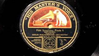 Nikisch conducts Beethoven on HMV 78s  4 [upl. by Meingolda556]