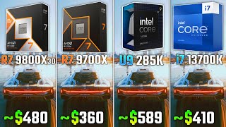 RYZEN 7 9800X3D vs RYZEN 9700X vs ULTRA 9 285K vs i713700K  Test in 6 Games [upl. by Padraig]