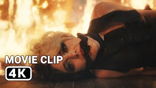 Fire Scene quotIm Gonna Kill You And Your Dogsquot  CRUELLA 2021 Movie CLIP 4K [upl. by Yeznil]