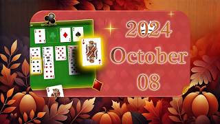 Microsoft FreeCell Daily Challenge Solution 2024 October 08 [upl. by Saoj]