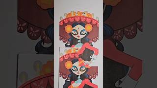 El libro de la vida La Catrina Transformation Paper Craft shorts art craft catrina [upl. by Bram]