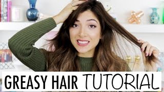 5 Quick amp Easy Hairstyles For GREASY Hair  Lazy Girl Hair Hacks [upl. by Aicelet]