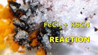 Iron III Chloride Reaction With Potassium Thiocyanate FeCl3  KSCN [upl. by Avalsorim]