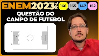 ENEM 2023  Geometria Plana  Segundo regras da Fifa em um campo de futebol a área penal é a [upl. by Eniamret723]