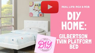 DIY HOME HOWTO Assemble Tufted Leather Twin Platform Bed EASY TO FOLLOW [upl. by Gans145]