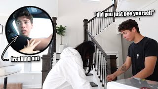 MY WATER BROKE PRANK ON FIANCE [upl. by Nafets530]