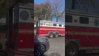 FDNY RESCUE 3 RESPONDING TO A WATER RESCUE [upl. by Enelyam]