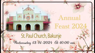 Annual Feast 2024  St Paul Church Balkunje 13112024 [upl. by Mcintosh]