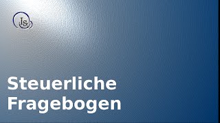 Fragebogen steuerliche Erfassung 2 [upl. by Olympium]