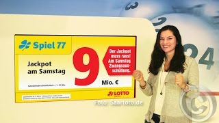 Lotto Samstag 12032016 3 Mio € im Lotto 9 Mio € im Spiel 77 Jackpot [upl. by Godiva]