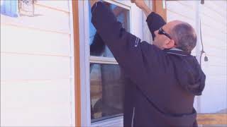 DIY on Applying Plastic Film to Exterior Windows [upl. by Ayocal]