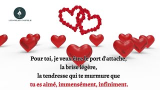 💝Pour toi💝La minute de poésie Message damour couplegoals love poèmedamour [upl. by Gent]