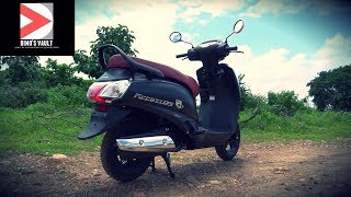 Access 125 SE Matte Black BS4 2017 Review Braking Test ScooterFest [upl. by Aerdnaxela601]