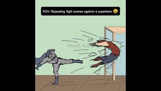 POV Repeating fight scenes against a superhero 😩imation funny batman superhero [upl. by Bauer]