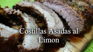 Costillas Asadas al Limón RECETA CASERA  Rica barata y fácil de hacer [upl. by Jervis]