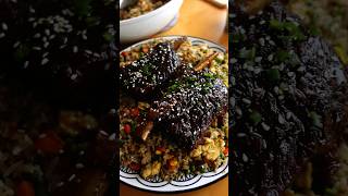 Sticky Honey Beef Short Ribs shorts beef beefribs honey ribs tasty recipe [upl. by Atis671]