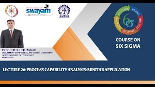 Lecture 26 Process capability analysis Minitab Application [upl. by Grenville472]