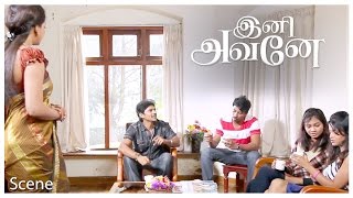 Ini Avane Tamil Movie  Scene  Santhosh amp Friends Arrive Pavani Reddy Home [upl. by Flam320]