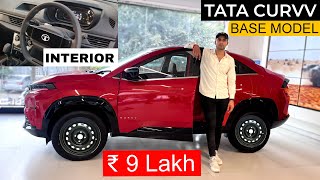 Tata CURVV Smart  BASE MODEL   ₹ 9 Lakh  Interior Exterior Features amp All  First On YouTube [upl. by Yrnehnhoj144]