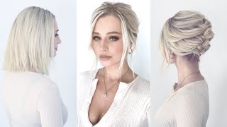 Simple Updo For Short Hair 2023 [upl. by Mcguire]