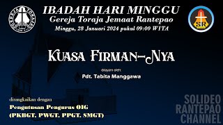 LIVE Ibadah Hari Minggu  28012024 pukul 0900 WITA  Gereja Toraja Jemaat Rantepao [upl. by Hugibert226]