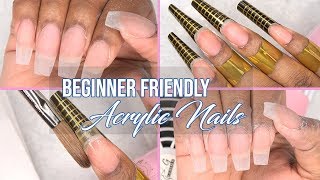 Acrylic Nails Tutorial  How to  Acrylic Nails using Nail Forms  For Beginners [upl. by Schiff708]