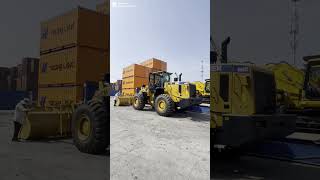 SEM656D 5 ton Wheel Loader With Standard Bucket and Fork Loading Into One 40 Flatrack For Shipping [upl. by Samale206]