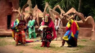 Egungun Dancing with Bata Drums  African Bata Lebee Cultural Troupe  Osun Grove [upl. by Tavia]