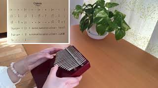 【初心者】17音カリンバでカノンを弾いてみた 17keys kalimba Canon [upl. by Tanny441]