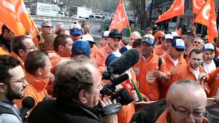 Marche de lacier Métallos Florange ArcelorMittal Paris 6 avril 2012 [upl. by Cornelie]