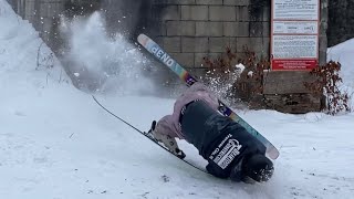 Boyne Mountain ski crash crazy [upl. by Westney814]