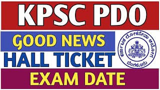 KPSC PDO HALL TICKET kpsc recruitment [upl. by Ardnasirk780]