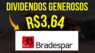 BRAP4 BRADESPAR DATA COM DIVIDENDOS CHEGANDO brap bradespar dividendos investir [upl. by Luhey]