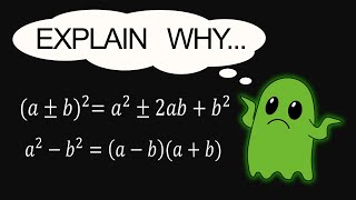 Algebra Made Easy Visualizing Square of Binomial and Difference of Squares [upl. by Berte]