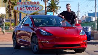 Premier roadtrip à Las Vegas en Tesla Model 3 [upl. by Ideih]