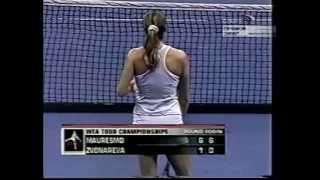 WTA Championships 2004 RR Mauresmo vs Zvonareva Highlights [upl. by Keffer]