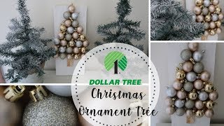 DIY Christmas Ornament Tree  2 Christmas Decor  Dollar Tree Christmas Tree DIY [upl. by Maffa462]