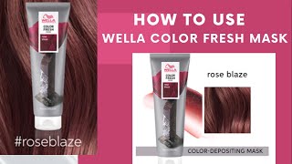 Results Of Using Wella Color Fresh Mask ROSE BLAZE on Light Brown Hair [upl. by Cuthbert250]