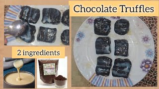 Chocolate Truffles with only 2 ingredients  Quick Chocolate recipe  Homemade Chocolate [upl. by Einram264]