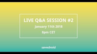 Live QampA savedroid ICO 2 [upl. by Alexander]