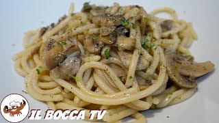 550  Spaghetti funghi champignon e limonee farete un figurone primo di terra veloce e genuino [upl. by Sherl941]