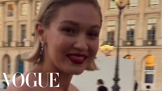 Gigi Hadid Behind The Scenes  Vogue World Paris [upl. by Keelin736]