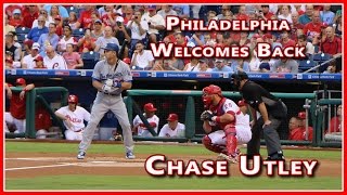 Fans Welcome Chase Utley Back to Philadelphia [upl. by Neenad]