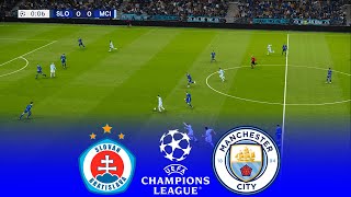 LIVE 🔴 SLOVAN BRATISLAVA vs MANCHESTER CITY  UEFA Champions League 20242025  eFootball Gameplay [upl. by Gnuy]