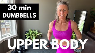 UPPER BODY WORKOUT muscle building dumbbells 30 min U3 [upl. by Gillian]