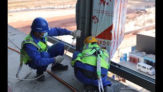 Installation Ceremonies for the First Piece of Unitized Curtain Wall System of C11 and C12 Buildings [upl. by Marita]