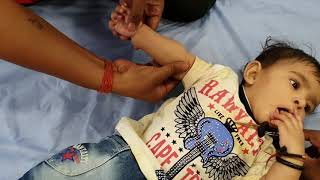 Chiropractic on wrist drop 6 months old baby in India Patna by  Dr Rajneesh kant [upl. by Lubin]